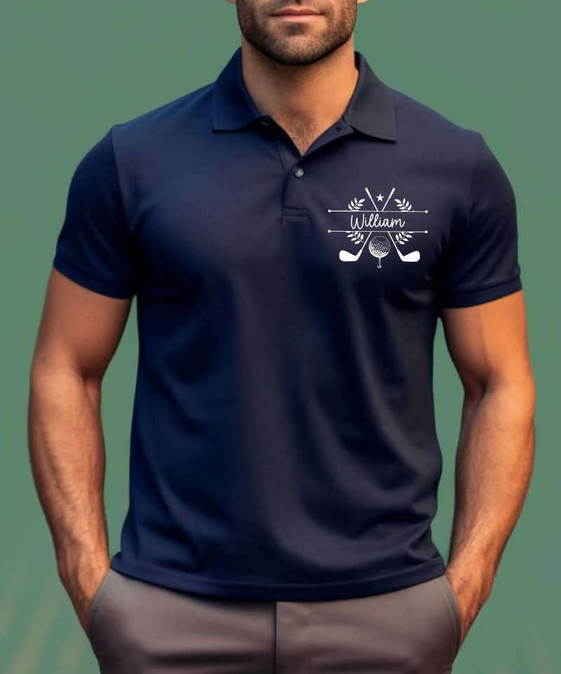 Badminton England - Polo de golf personnalisé : Texte