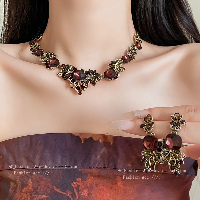 Badminton Victory - Ensemble de boucles d'oreilles et collier