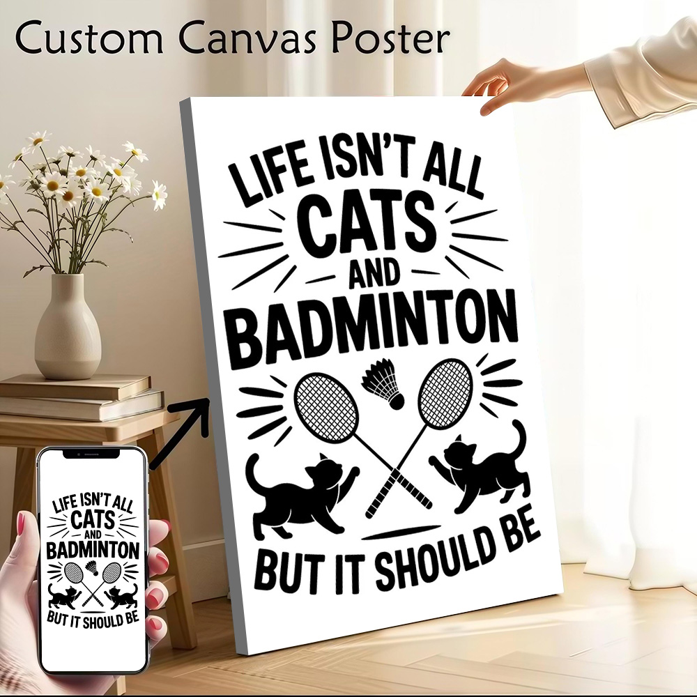 Badminton Quotes Funny - Affiche murale sur toile avec citation